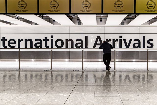 Terminal de aeroporto fechado