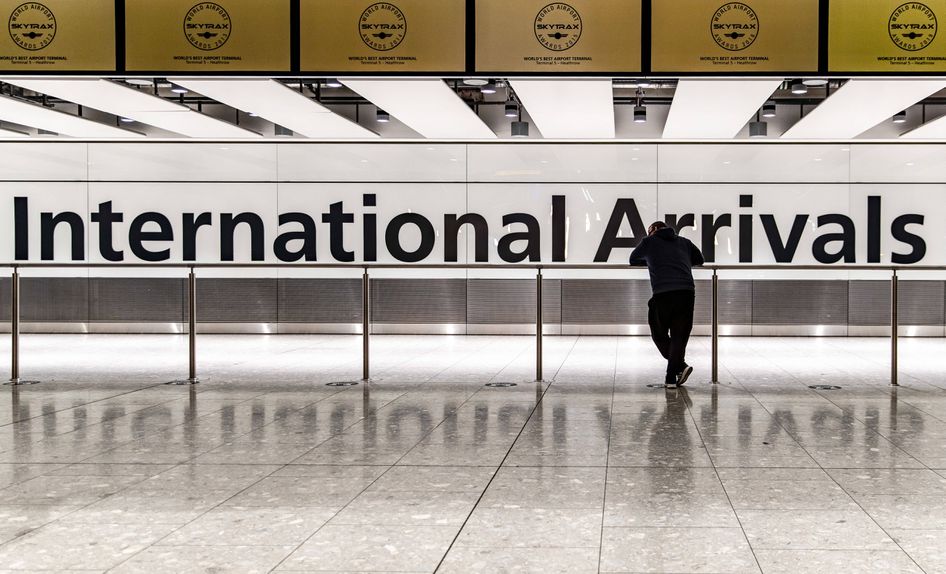 Terminal de aeroporto fechado