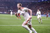 Harry Kane a celebrar mais um golo pelo Bayern ao Leverkusen na Champions