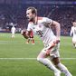 Harry Kane a celebrar mais um golo pelo Bayern ao Leverkusen na Champions