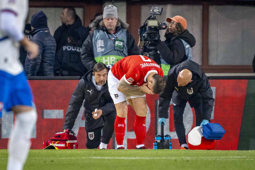 Arnautovic teve ataque de pânico no Áustria-Sérvia (IMAGO)