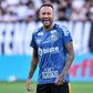 Neymar no aquecimento, antes do jogo entre o Santos e o Corinthians