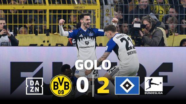 Fábio Vieira rasga a defesa do Dortmund e o Hamburgo está a vencer por dois