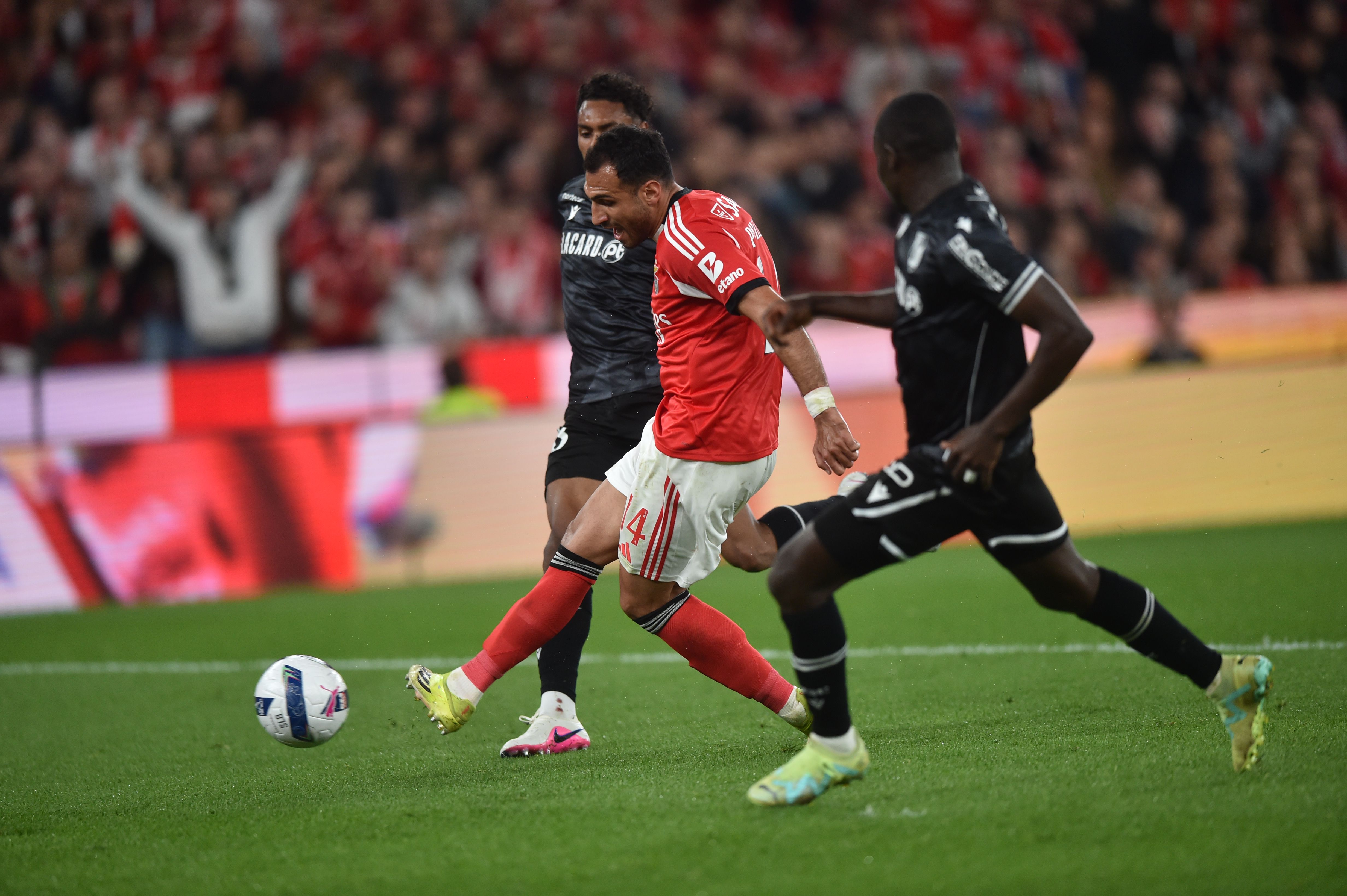 Pavlidis a finalizar frente ao V. Guimarães - Foto: Miguel Nunes