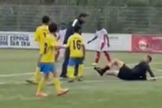 A agressão do treinador do Bobadelense ao árbitro