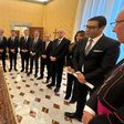 Rui Costa liderou comitiva do Benfica recebida pelo Papa Francisco em fevereiro de 2024 (foto: SLB)