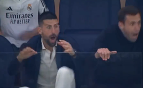 Vídeo: a reação de Djokovic ao golo do Real Madrid