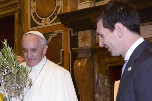 Papa Francisco e Messi. Messi/Instagram