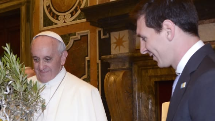 Papa Francisco e Messi. Messi/Instagram