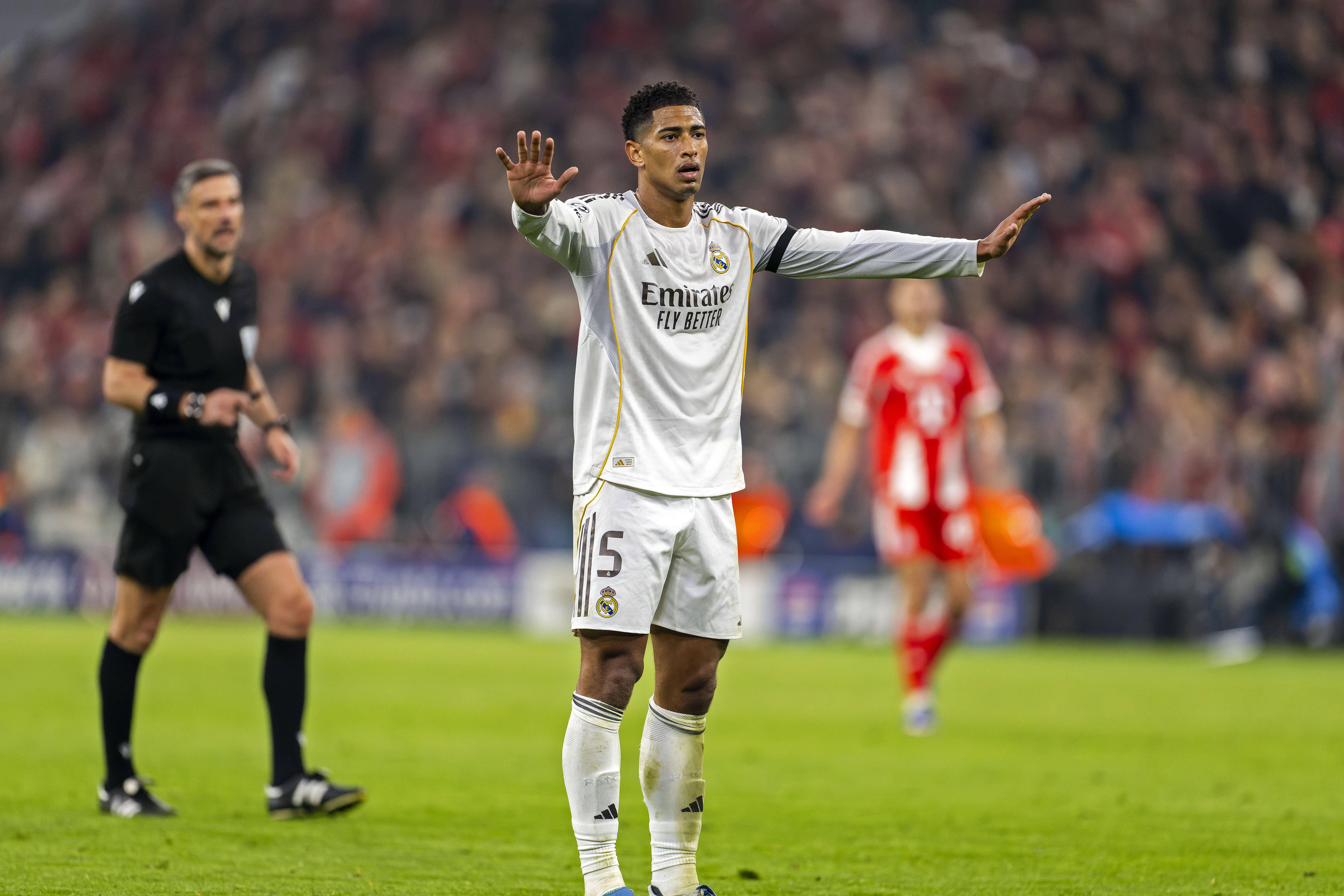 Jude Bellingham a jogar pelo Real Madrid em Munique