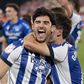 Gonçalo Guedes a celebrar a sua segunda Taça do Rei, a primeira com a Real Sociedad