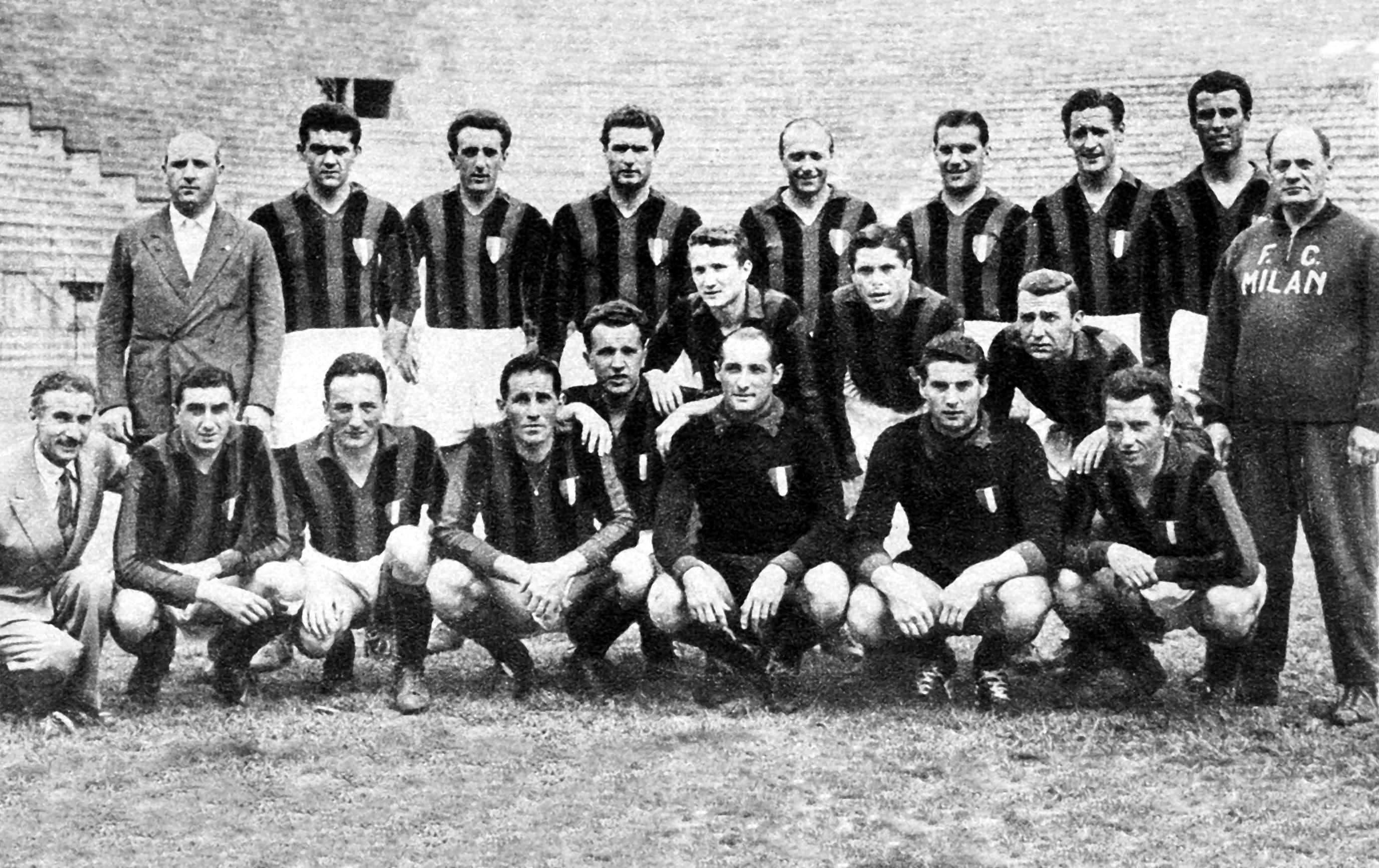 Em 1949/50, o Milan ficou em 2.º na liga italiana, apesar de marcar 118 golos (a campeã Juventus fez ‘apenas’ 100 (Foto: Milan)