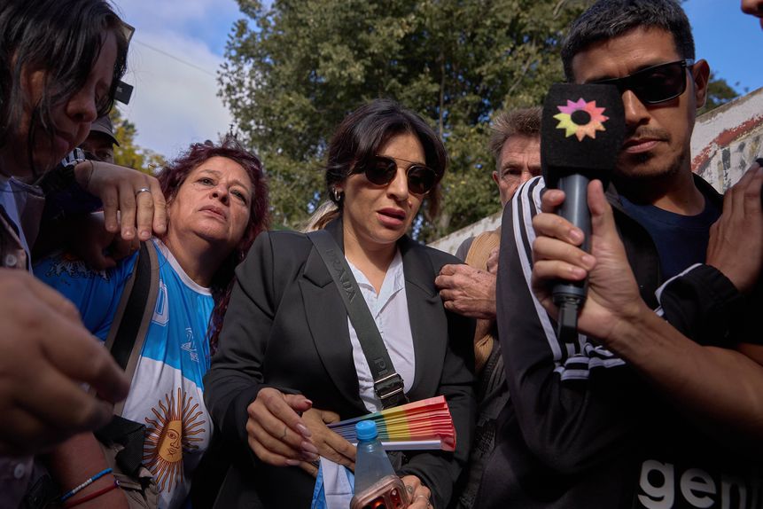 Gianinna Maradona, filha do antigo astro argentino, no tribunal