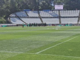Treino do Sporting no Jamor com uma ausência