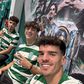 Trio do Sporting B - Manuel Mendonça, Mauro Couto e Flávio Gonçalves - na Loja Verde
