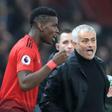 Paul Pogba e José Mourinho no Manchester United (foto: Imago)