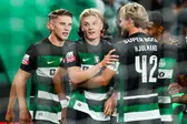 Gyokeres, Harder e Hjulmand em representação nórdica de leão ao peito - Foto: Lusa
