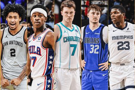 Os cinco rookies eleitos para o Cinco Ideal     Imagem NBAE