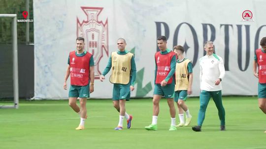 O último treino da Seleção antes da viagem para Dortmund