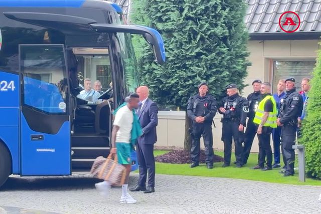 A chegada da Seleção a Dortmund