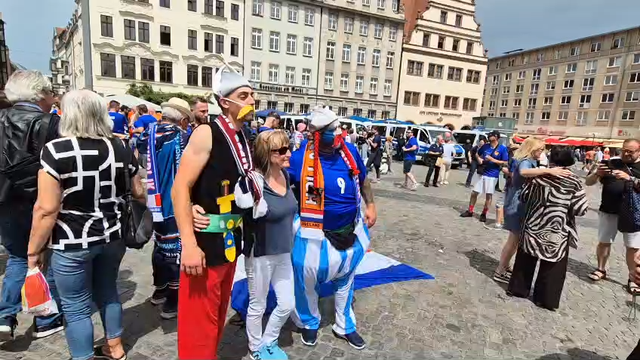 Asterix e Obelix já estão em Leipzig para ver a França