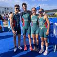 A estafeta mista portuguesa foi quinta classificada entre as 17 nações concorrentes em Quiberon. Foto FTP/World Triathlon