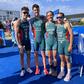 A estafeta mista portuguesa foi quinta classificada entre as 17 nações concorrentes em Quiberon. Foto FTP/World Triathlon