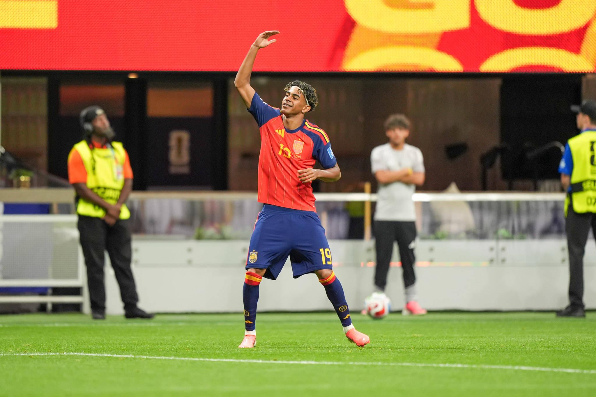 Lamine Yamal abriu o marcador do Espanha-Arábia Saudita aos 10 minutos
