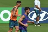 Cristiano Ronaldo e Rúben Dias focados durante treino da Seleção em Palm Beach Gardens - Foto: MIGUEL NUNES