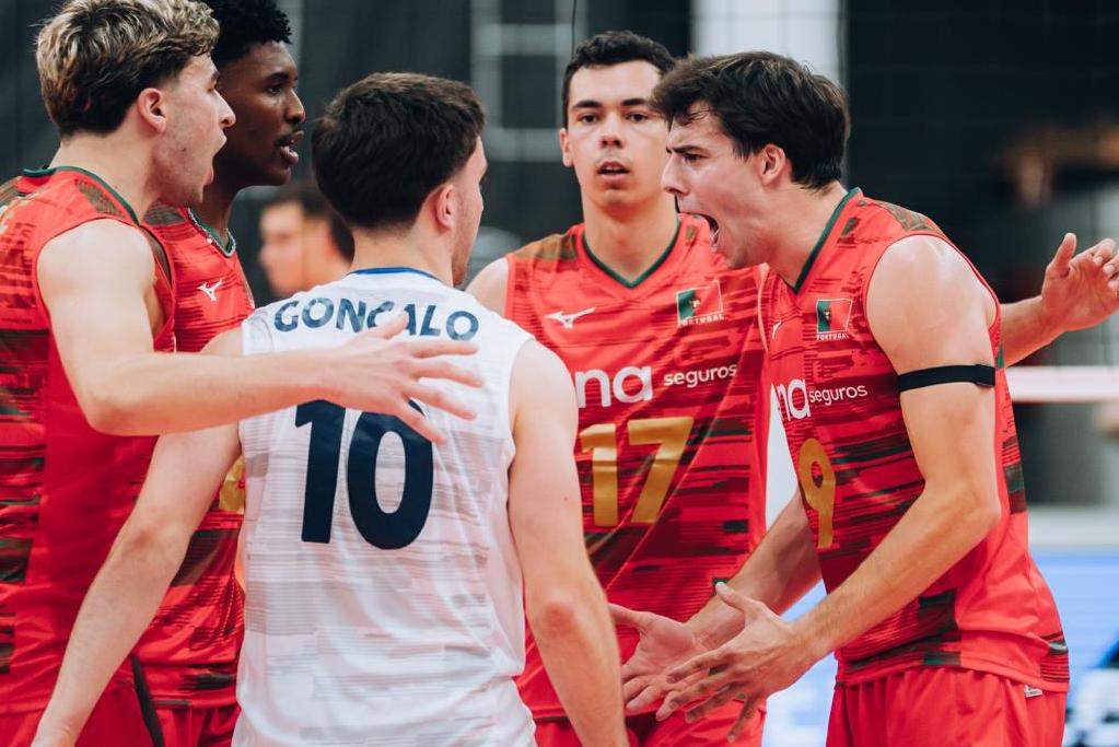 Portugal venceu o Azerbaijão mas está fora da próxima fase da Liga Europeia. Foto Diogo Oliveira/FPV