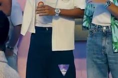 Mbappé e Hakimi no concerto de Bad Bunny