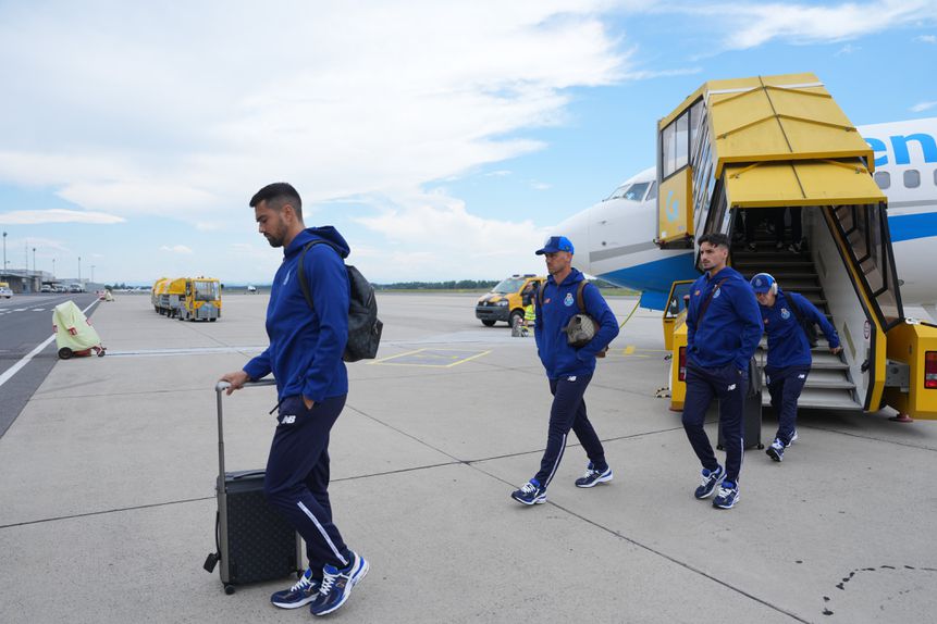 FC Porto chegou à Áustria esta segunda-feira (Foto: FC Porto)