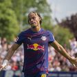 Xavi Simons durante a pré-época do Leipzig