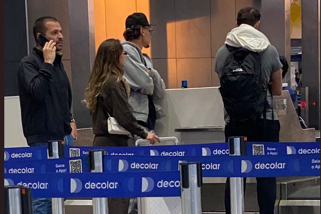 Richard Ríos e Rui Pedro Braz a caminho de Lisboa (X/André Hernan)