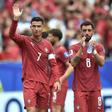 Bruno Fernandes e Cristiano Ronaldo (Foto: Miguel Nunes)