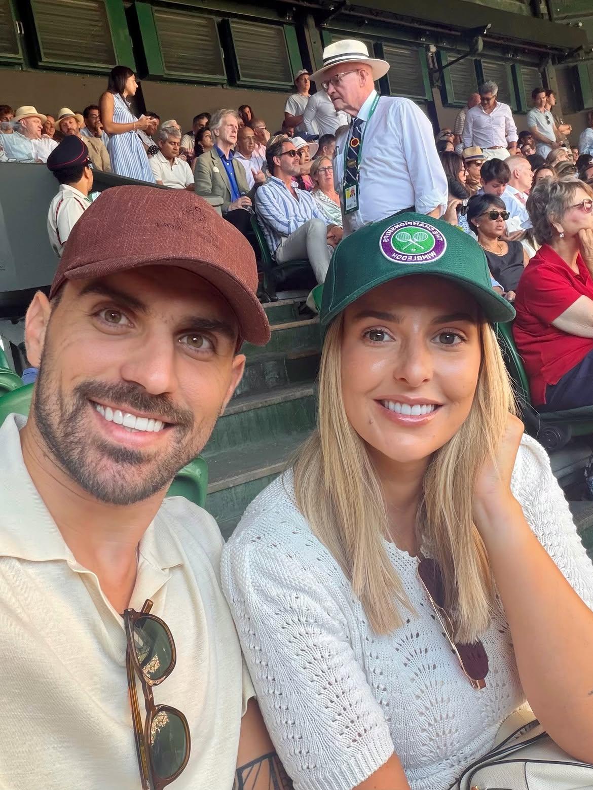 Rúben Neves assistiu com Débora Lourenço à final de Wimbledon entre Sinner e Zverev (Foto: Instagram)