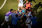 Gavi a ser agredido por Paredes após o apito final
