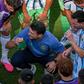 Lionel Scaloni a falar com os jogadores durante a final do Mundial 2026