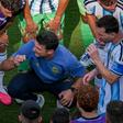 Lionel Scaloni a falar com os jogadores durante a final do Mundial 2026