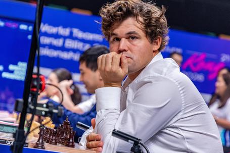 Magnus Carlsen, líder do ranking mundial, já conformou a presença ma primeira edição do campeonato     Fotografia Imago