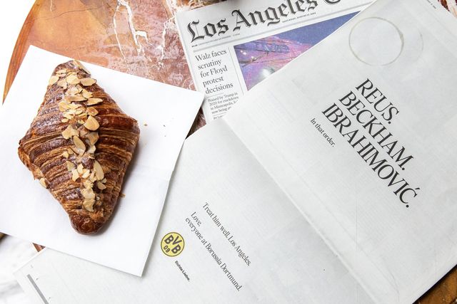 A homenagem do Dortmund a Reus... no jornal LA Times