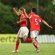 Rafael Quintas festeja golo marcado pelos sub-23 do Benfica