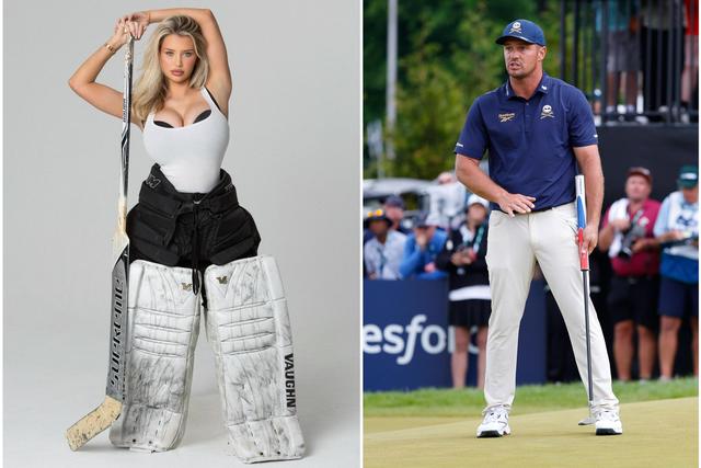 Mikayla Demaiter e Bryson DeChambeau. Fotos Instagram e IMAGO