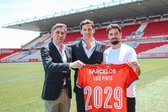 Rui Silva (presidente), Luís Pinto (treinador) e Flávio Soares (diretor desportivo) dão corpo à ambição do Gil Vicente — Foto: Gil Vicente
