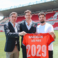 Rui Silva (presidente), Luís Pinto (treinador) e Flávio Soares (diretor desportivo) dão corpo à ambição do Gil Vicente — Foto: Gil Vicente