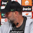 Vídeo: a reação de Klopp ao ver golo de Bellingham em plena conferência de imprensa