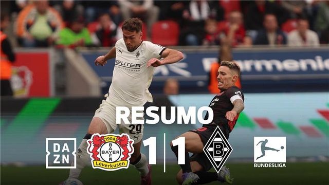 Leverkusen deixa a vitória escapar na compensação (resumo)