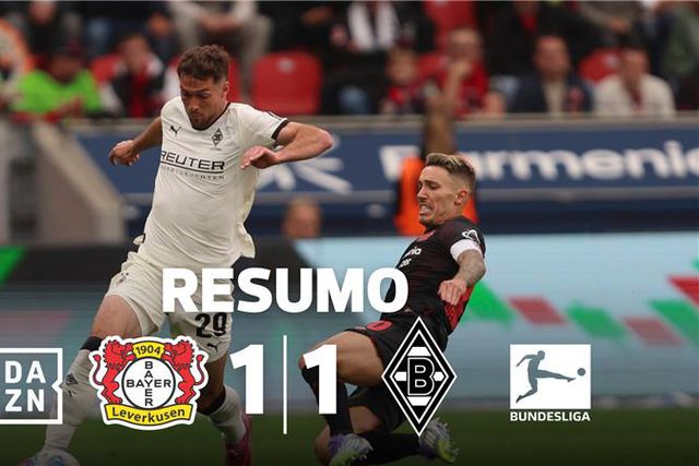 Leverkusen deixa a vitória escapar na compensação (resumo)