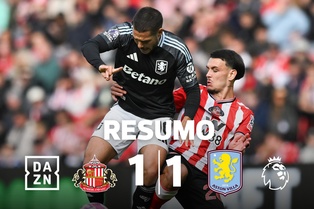 Aston Villa não aguentou em superioridade frente ao Sunderland (resumo)