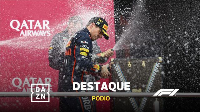 GP do Azerbaijão: Max Verstappen fez a festa da vitória com Russell e Sainz